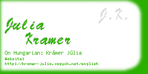 julia kramer business card