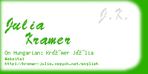 julia kramer business card